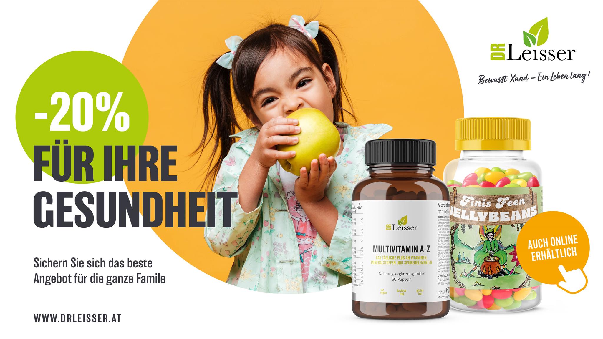 September Aktion mit 20% Rabatt auf Multivitamin A-Z und Finis Feen Jellybeans